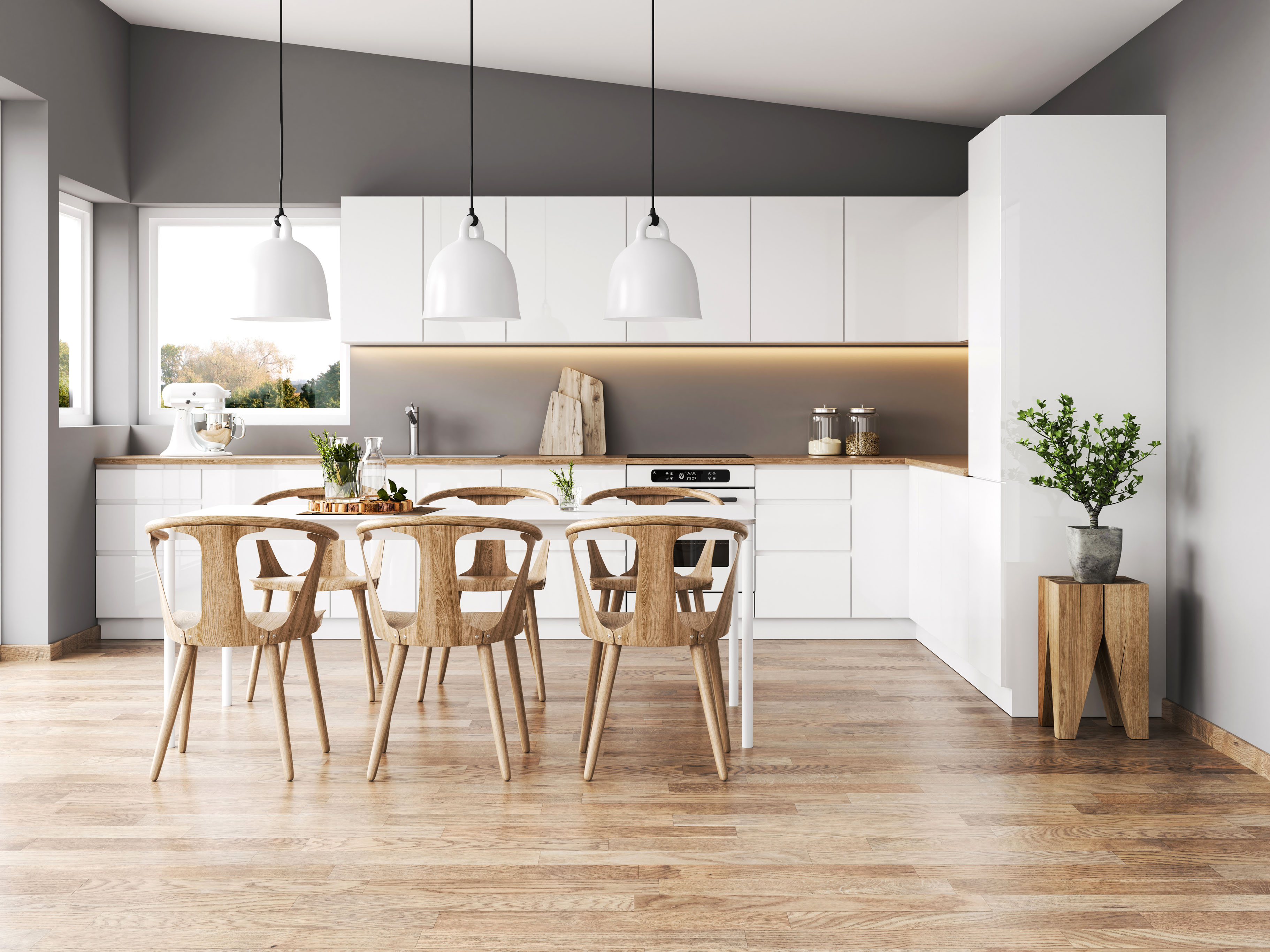 Cocina marrón