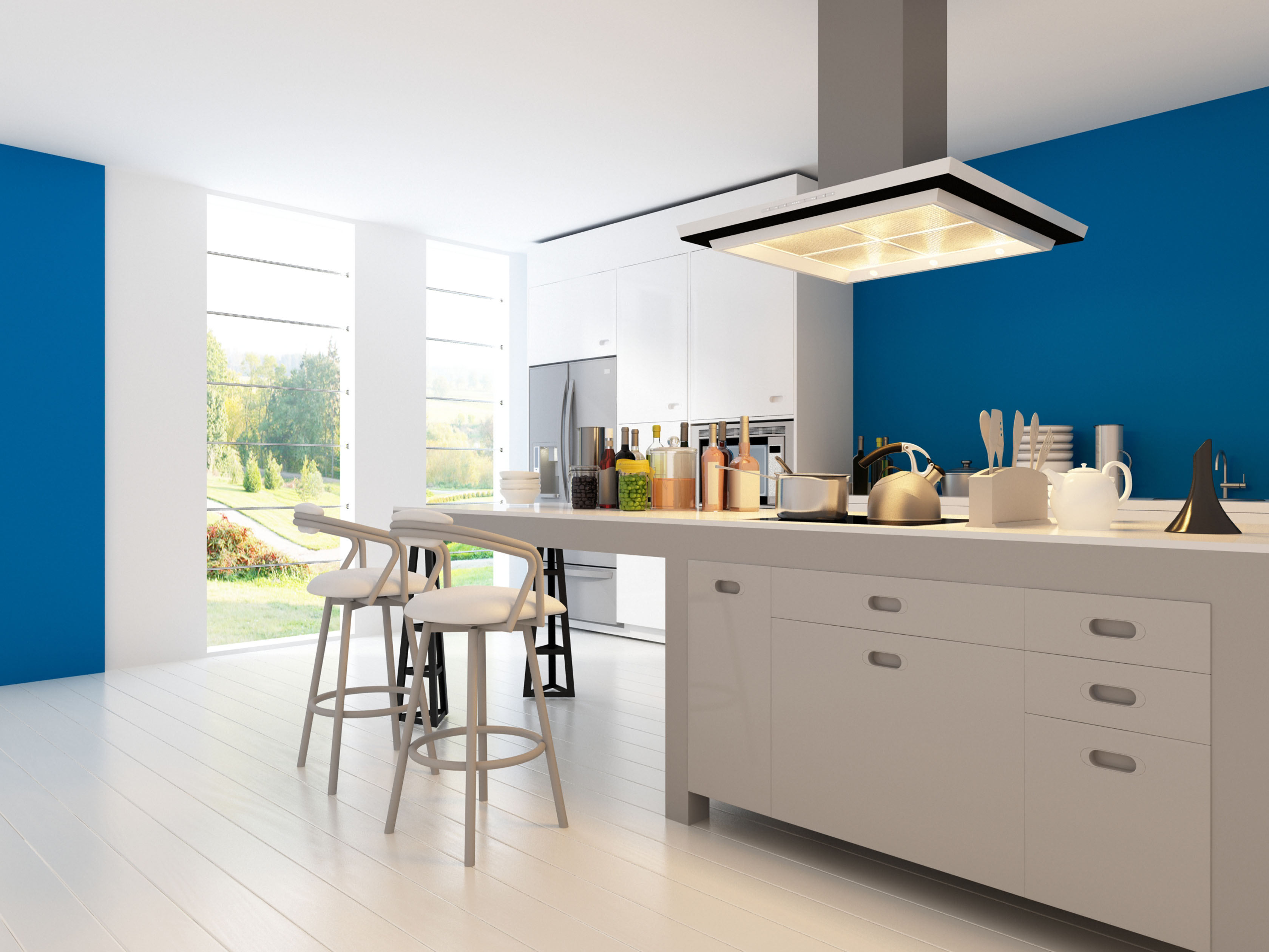 Cocina azul