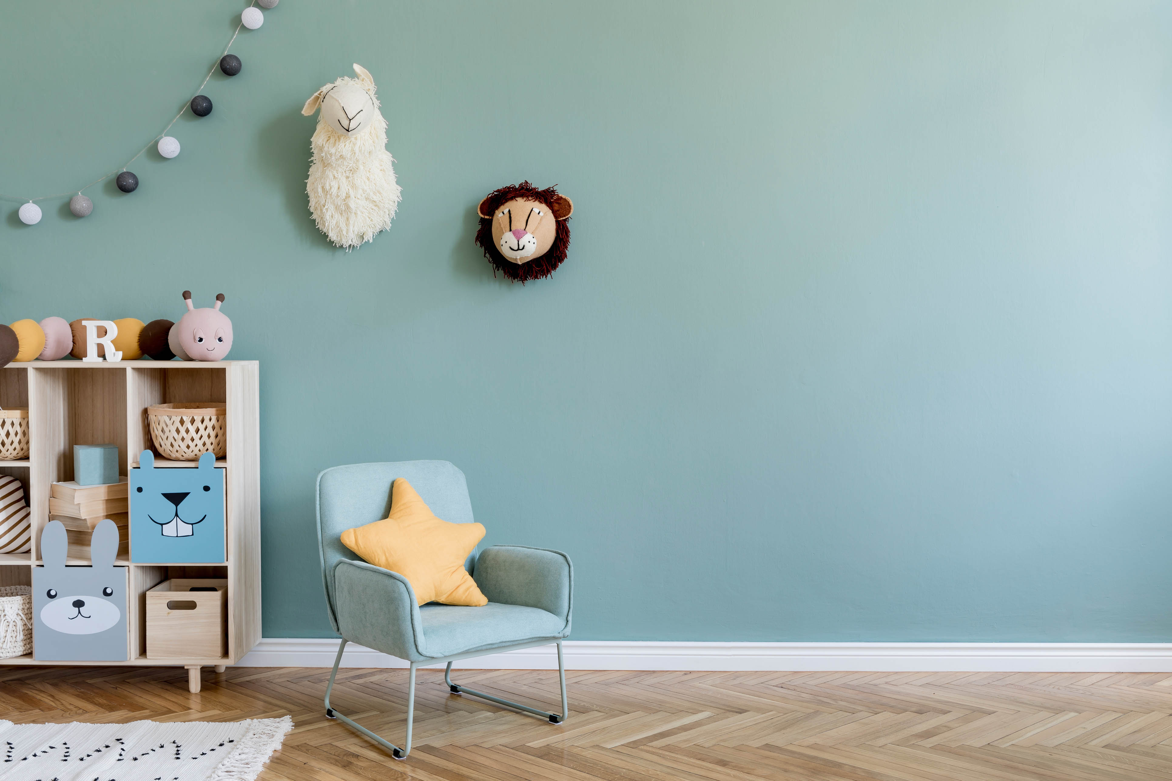 Habitación infantil verde