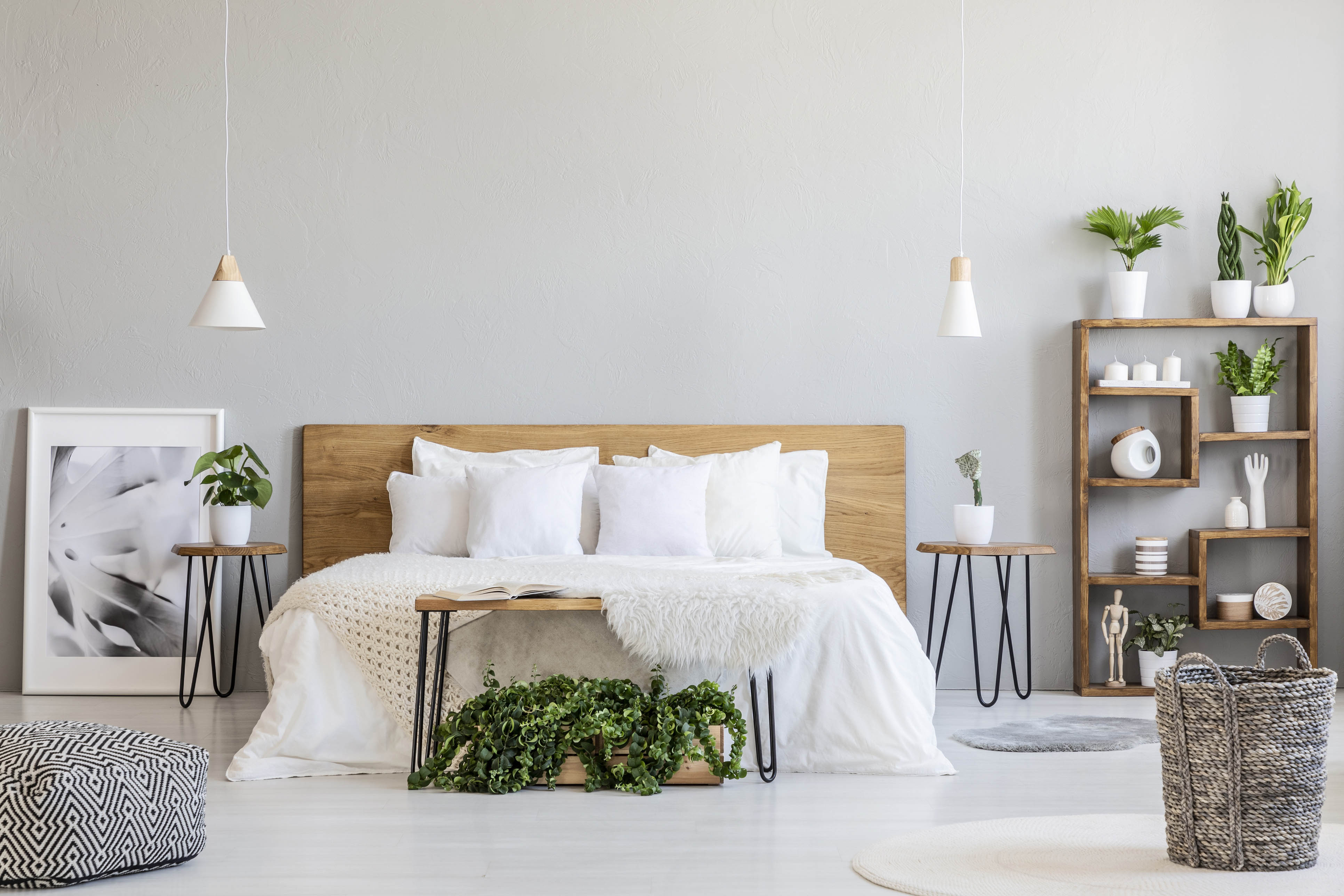 Dormitorio blanco roto
