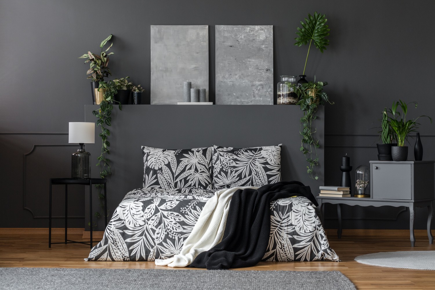 dormitorio gris